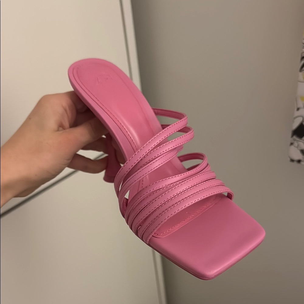 Zara Pink Strappy Women's Sandals- Worn Once